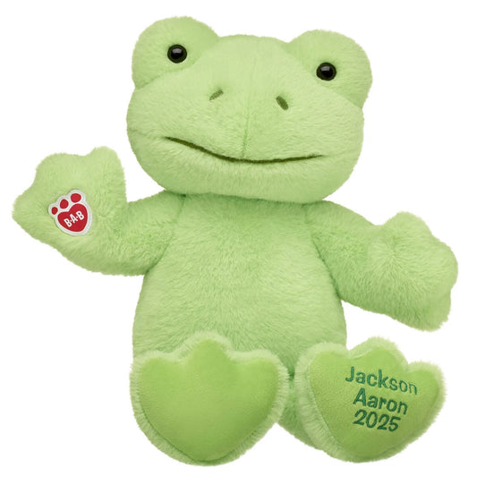 Embroidered Spring Green Frog Plush & White Gifting Bow | Build-A-Bear® - US 5429