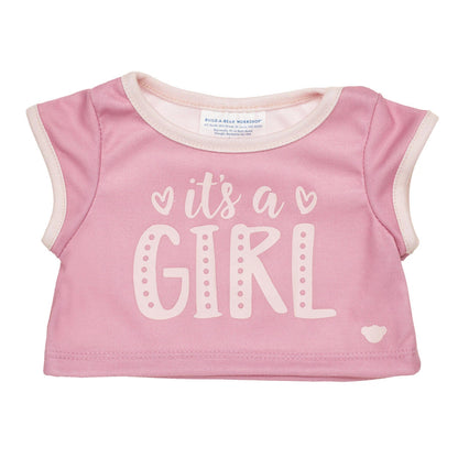 Baby Pink Teddy Bear "It's a Girl" Gift Set | Build-A-Bear® - US 1047