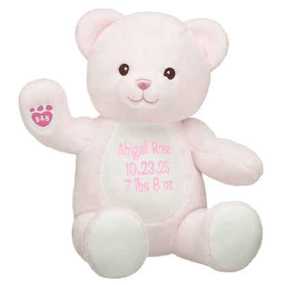 Embroidered Baby Pink Teddy Bear | Build-A-Bear® - US 5006