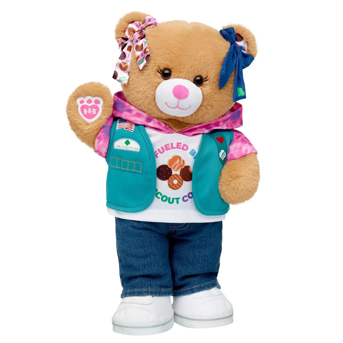 Girl Scout Cookie Teddy Bear Junior Gift Set w/ Bows | BAB - US 0612