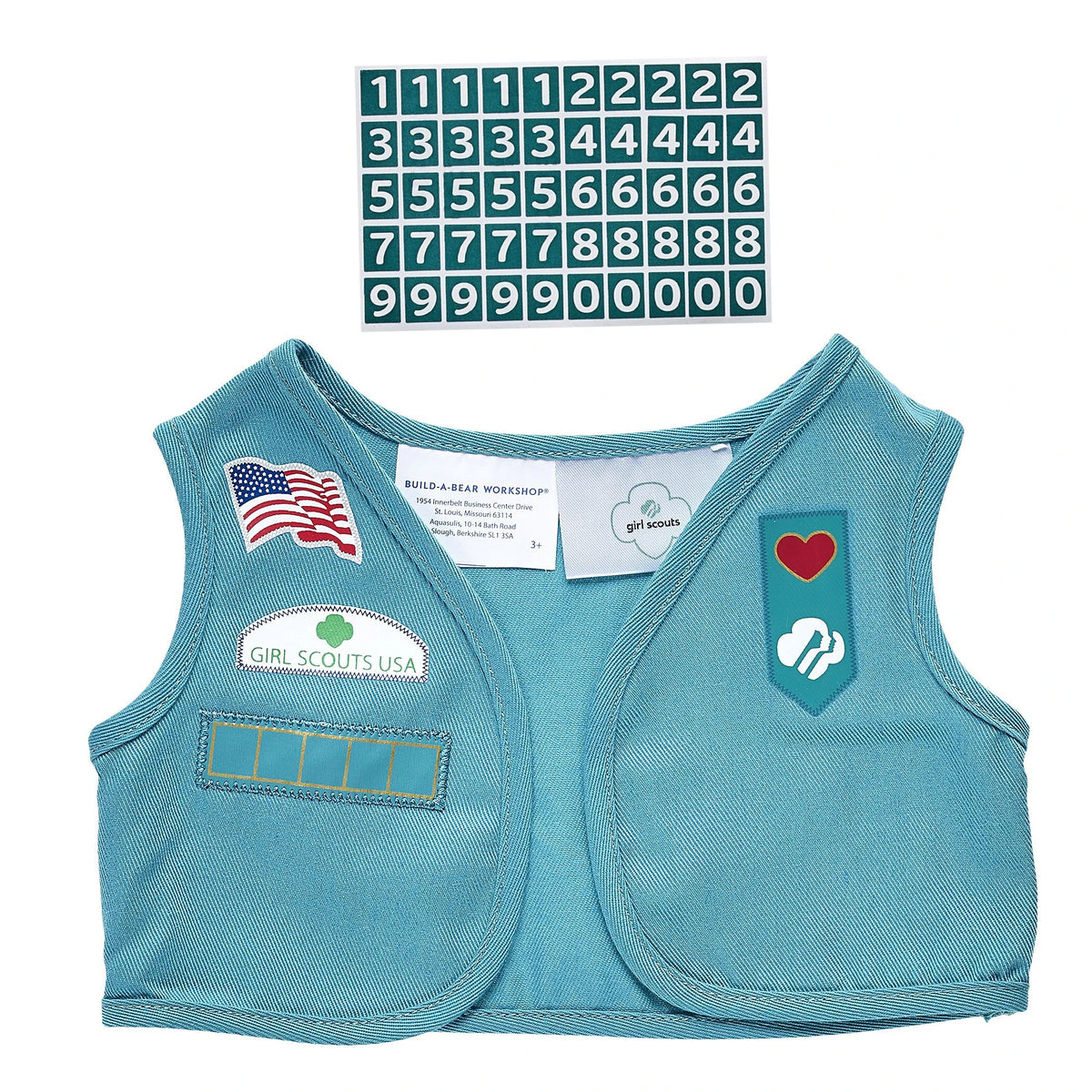 Girl Scout Cookie Teddy Bear Junior Gift Set w/ Bows | BAB - US 8328