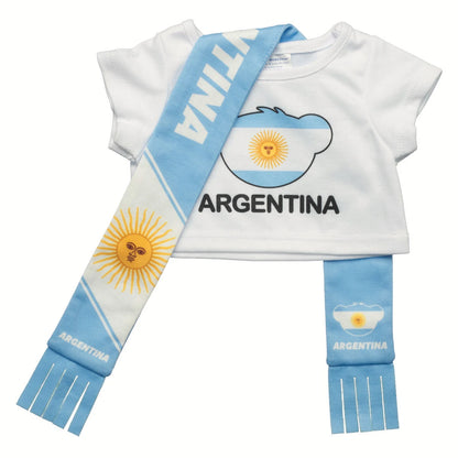 Argentina Scarf &amp; T-Shirt Set | Build-A-Bear - US 8653