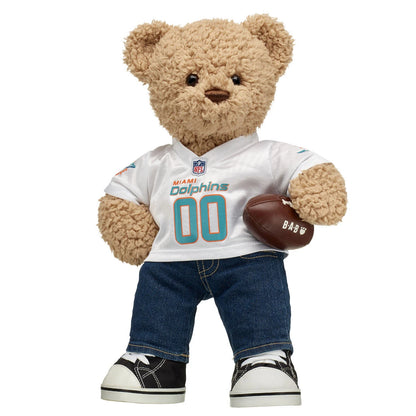 Miami Dolphins Timeless Teddy Bear Football Gift Set - US 0332