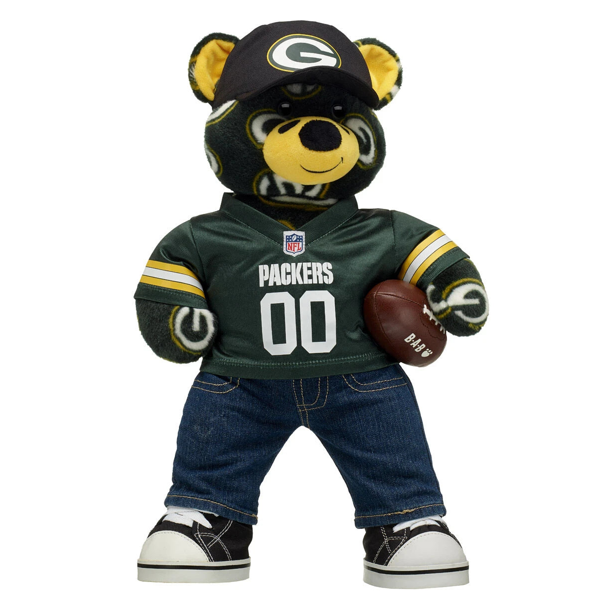 Green Bay Packers Fan Hat Teddy Bear Gift Set - US 6127