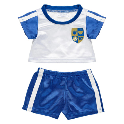Happy Hugs Teddy Bear Blue Soccer Set &amp; Ball | Build-A-Bear® - US 8145