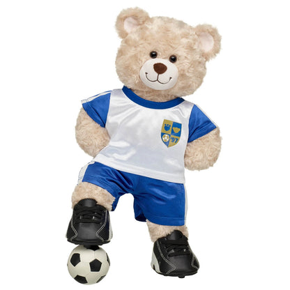 Happy Hugs Teddy Bear Blue Soccer Set &amp; Ball | Build-A-Bear® - US 3361