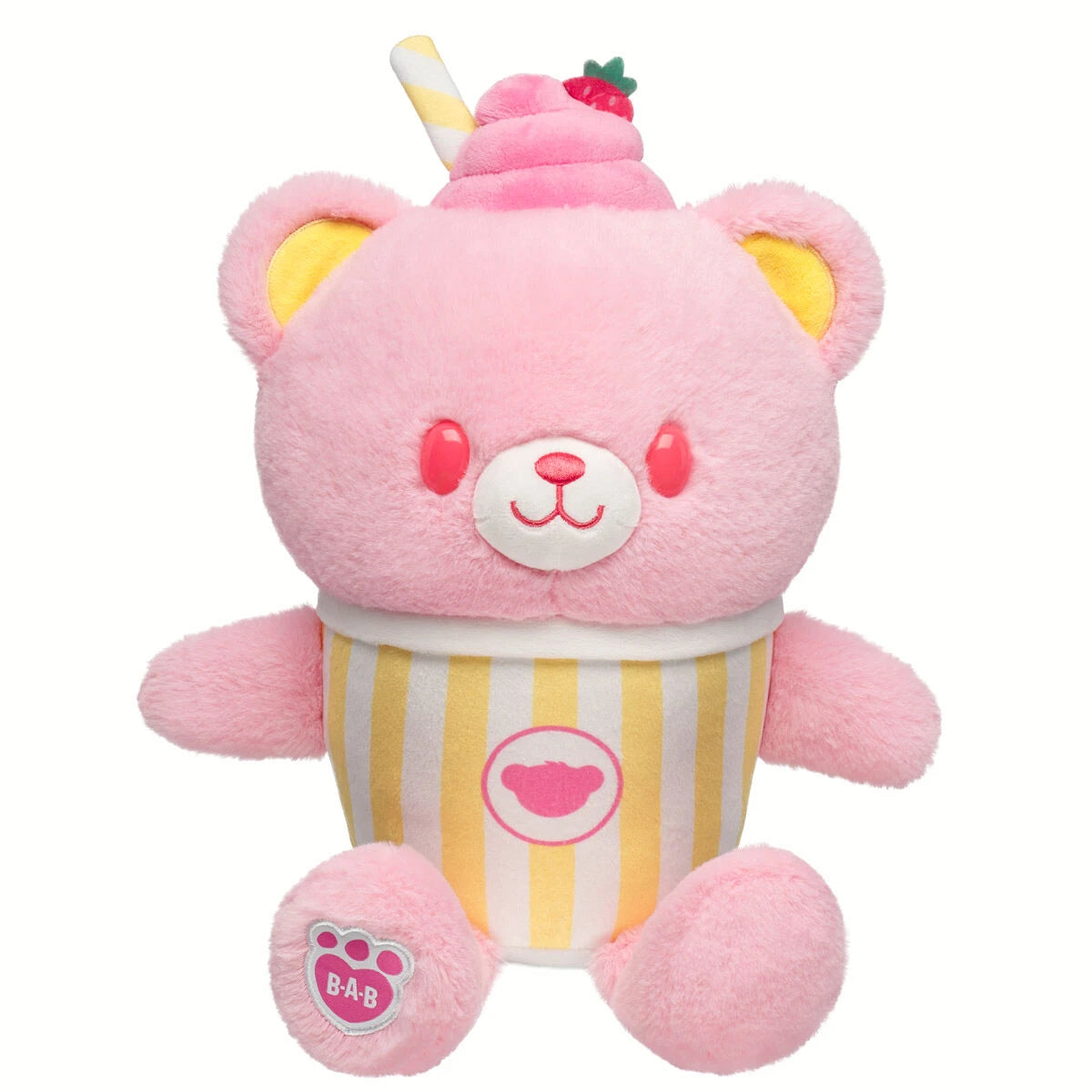 Strawberry Lemonade Bear Slushie Plushie w/ Carrying | BAB - US 2998