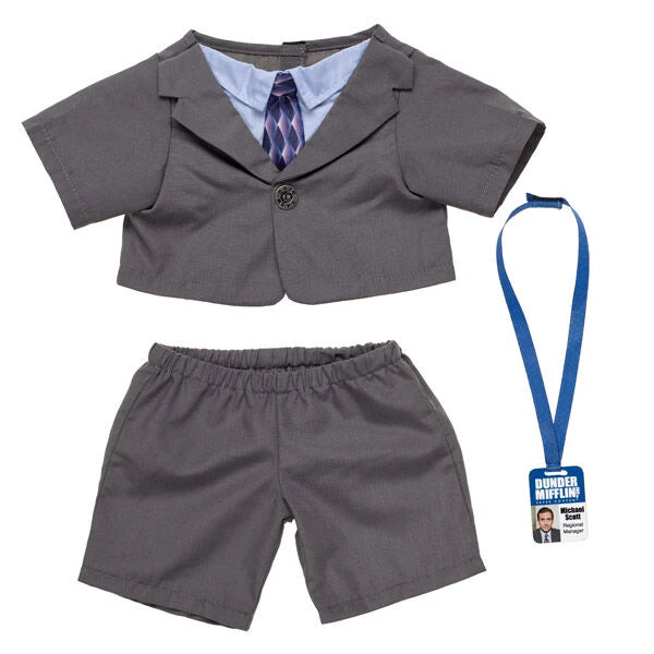 Happy Hugs Teddy Bear with The Office Michael Scott Costume Gift Set | Build-A-Bear® - US 5296