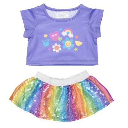 Rainbow Stripes Teddy Bear Gift Set | Build-A-Bear - US 0546