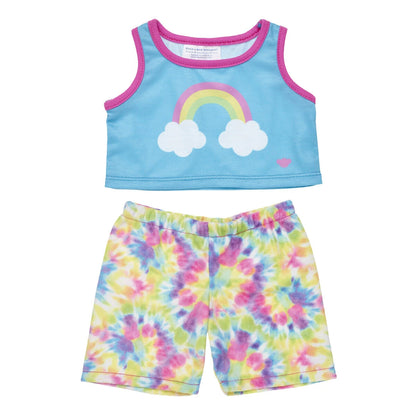 Pink Cuddles Teddy Bear Rainbow PJs Gift | Build-A-Bear - US 8546