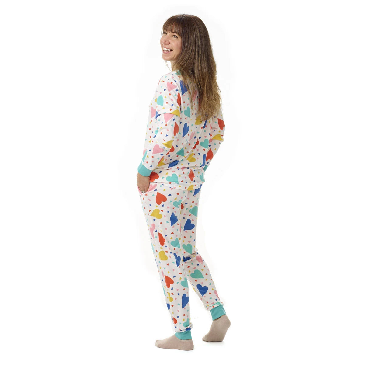 Build-A-Bear Pajama Shop™ Colorful Hearts PJ Pants - Adult - US 8554