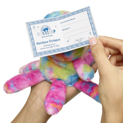 Mini Beans Rainbow Octopus Stuffed Animal - US 4054