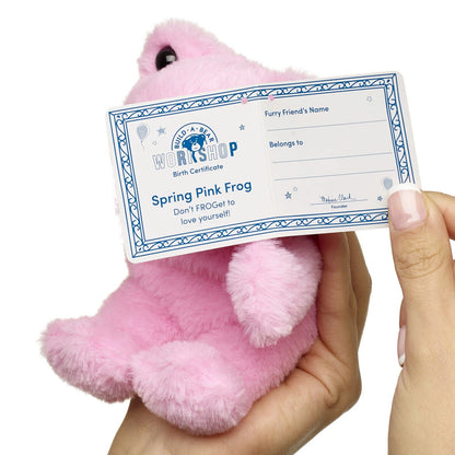 Mini Beans Spring Pink Frog Stuffed Animal | Build-A-Bear® - US 9934
